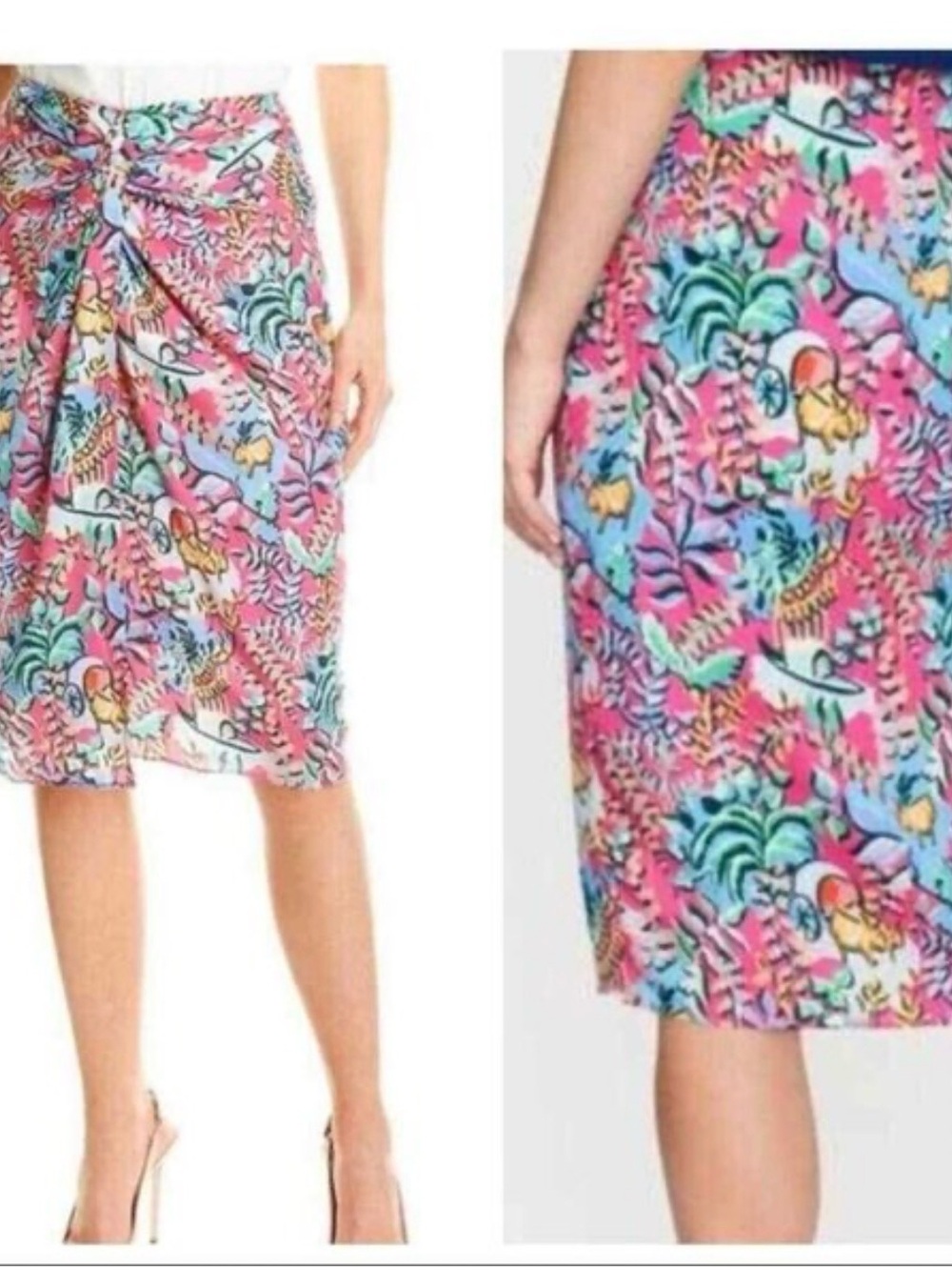 Colorful Floral Pencil Skirt
